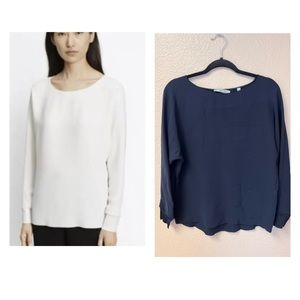 Vince NWT Raw Frayed Hem Pullover Lightweight Blouse Size XS